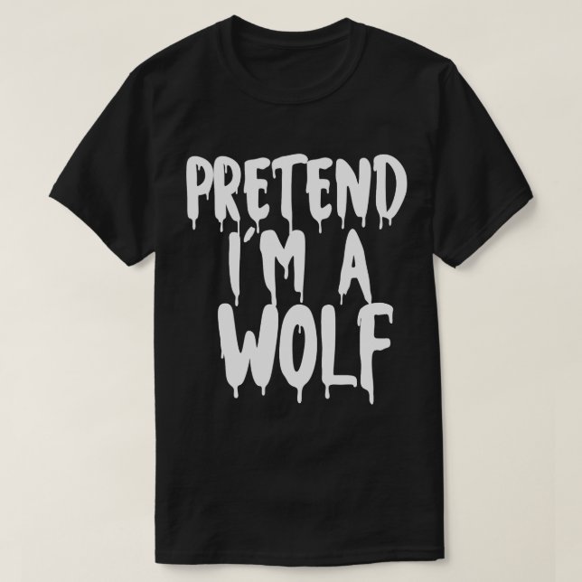 Camiseta Pretende Que Soy Un Lobo De Halloween Parejas Vest (Diseño del anverso)