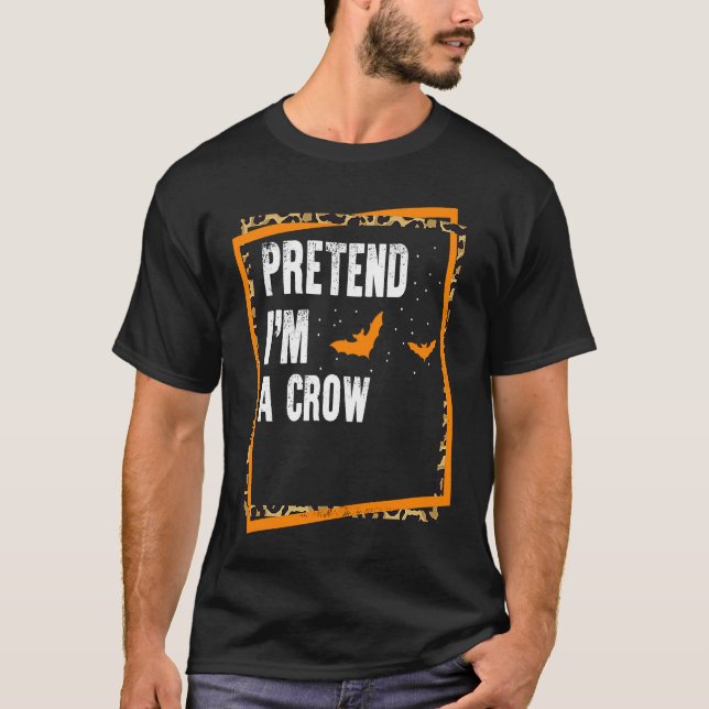 Camiseta Pretende que soy un loco perezoso disfraz de Hallo (Anverso)