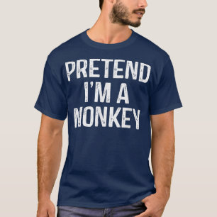 Camiseta Pretende Que Soy Un Mono Divertido Y Perezoso Disf