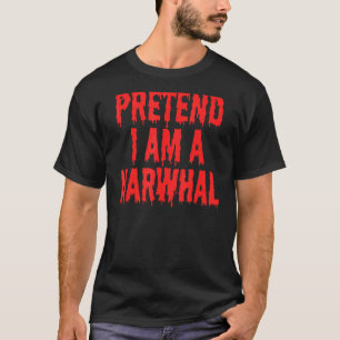 Camiseta Pretende que soy un narwhal disstume niños Hallowe