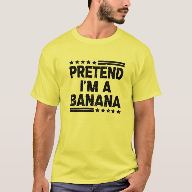 Camiseta Pretende que soy un perezoso Cos de Halloween fáci (Anverso)