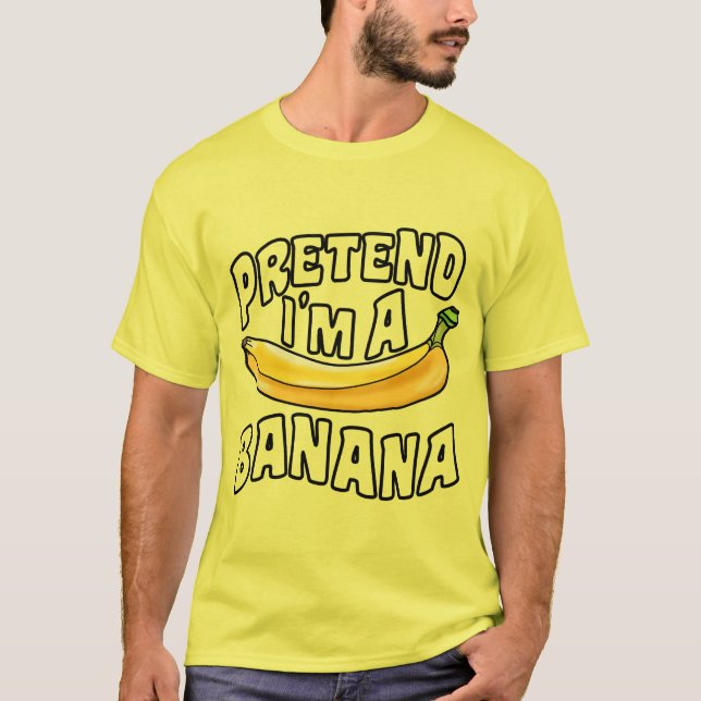 Camiseta Pretende que soy un perezoso disfraz de Halloween  (Anverso)