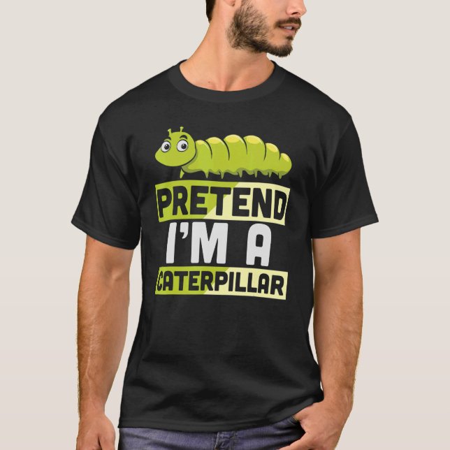 Camiseta Pretende que soy un perezoso disfraz de Halloween  (Anverso)