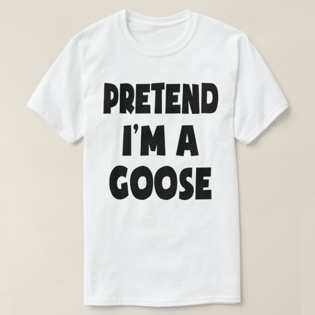 Camiseta Pretende que soy un perezoso y fácil disfraz de Ha (Diseño del anverso)