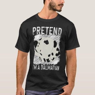 Camiseta Pretende que soy un perrito de Halloween dálmata