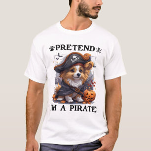 Camiseta Pretende que soy un perro pastor pirata de Shetlan