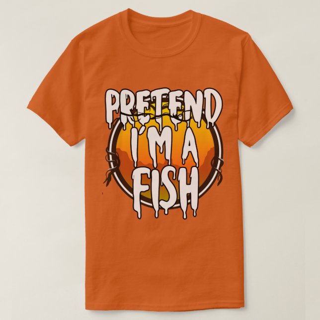 Camiseta Pretende Que Soy Un Pescado Gracioso Perezoso Vest (Diseño del anverso)