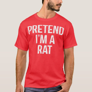 Camiseta Pretende Que Soy Un Rat Gracioso Lazy Halloween Co