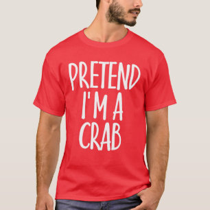 Camiseta Pretende que soy un regalo de traje de cangrejo Fu
