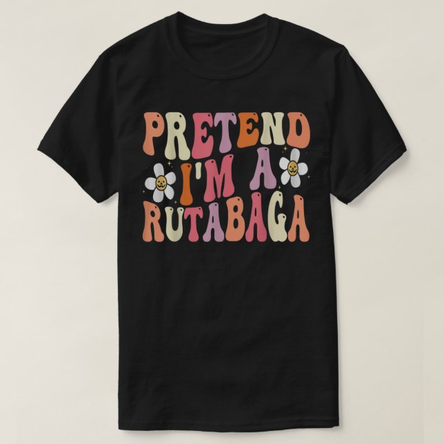 Camiseta Pretende que soy un Rutabaga Costume Funny Food Ha (Diseño del anverso)