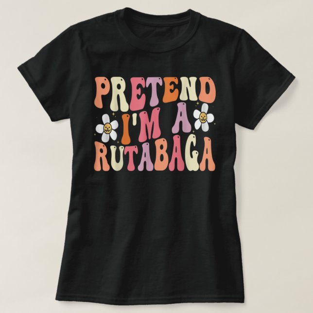 Camiseta Pretende que soy un Rutabaga Costume Funny Food Ha (Diseño del anverso)