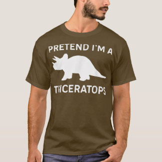 Camiseta Pretende que soy un triceratops divertido conjunto