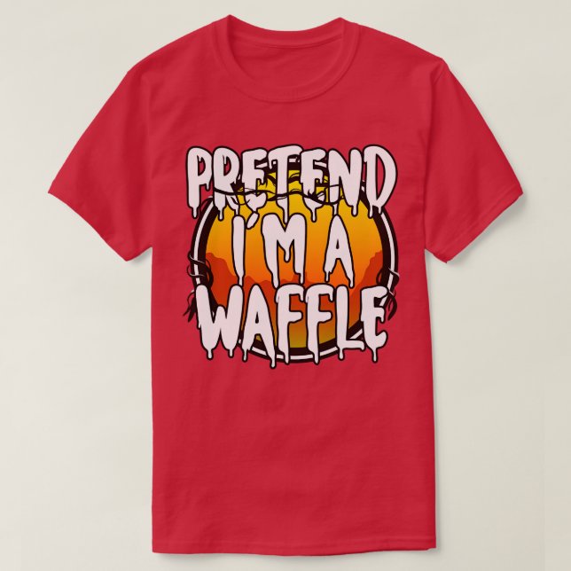 Camiseta Pretende Que Soy Un Ventilador Ridículo De Hallowe (Diseño del anverso)