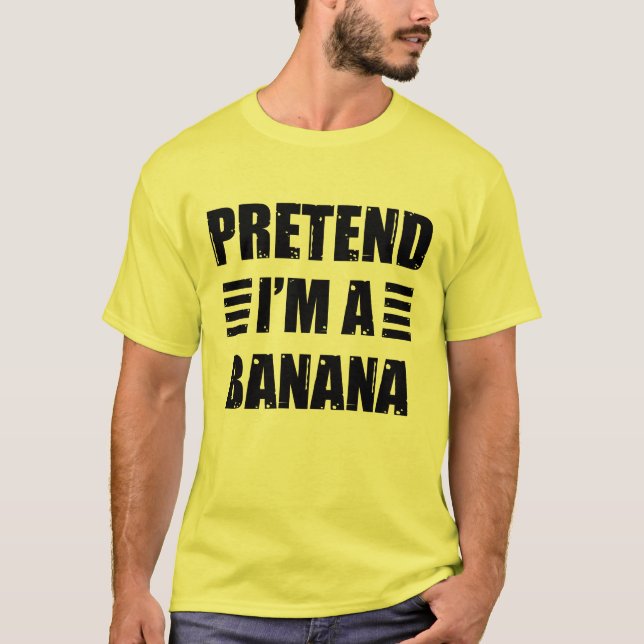 Camiseta Pretende Que Soy Un Vestido De Banana Halloween La (Anverso)