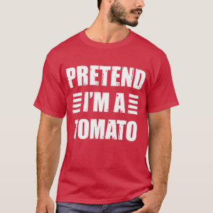 Camiseta Pretende Que Soy Un Vestido De Tomate Halloween La