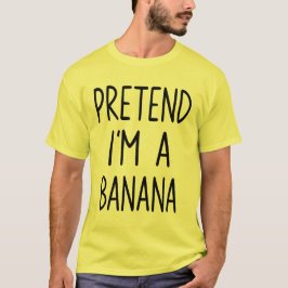Camiseta Pretende que soy un vestuario bananero Halloween L