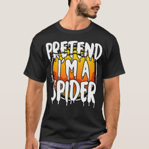 Camiseta Pretende Que Soy Una Araña Divertida Lazy Hallowee