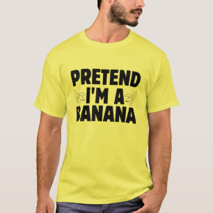 Camiseta Pretende que soy una banana vetada de plátano.