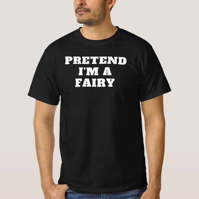 Camiseta Pretende que soy una idea de disfraces de Hallowee (Anverso)
