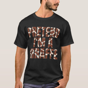 Camiseta Pretende que soy una jirafa divertida Halloween