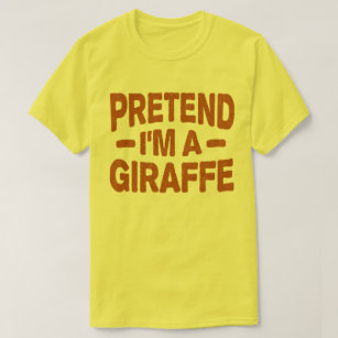 Camiseta Pretende que soy una jirafa fácil perezosa disfraz