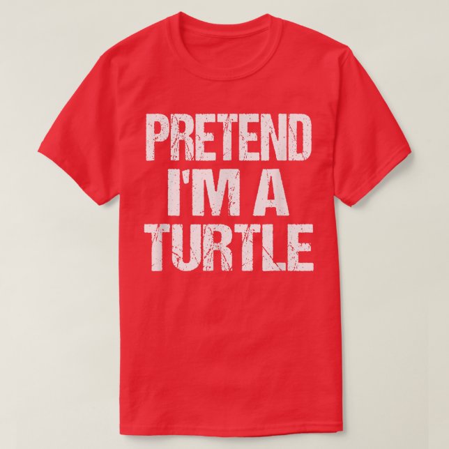 Camiseta Pretende Que Soy Una Tortuga Fácil De Halloween (Diseño del anverso)