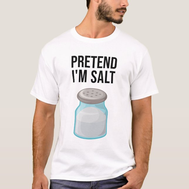 Camiseta Pretende que soy vestuario de Salt Halloween (Anverso)