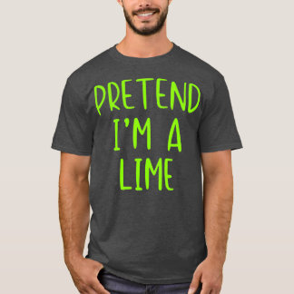Camiseta Pretender Lime Costume Halloween Lazy Fácil