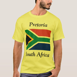 Camiseta Pretoria, Sudáfrica con bandera sudafricana