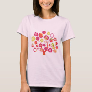 Camiseta Pretty funky pink Japanese blossom tree of life