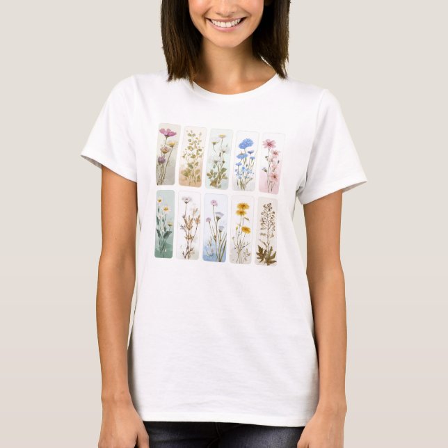 CAMISETA PRETTY PASTEL BOHO WILDFLOWER BRUSHSTROKES (Anverso)