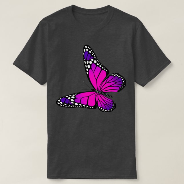 Camiseta Pretty Purple Butterfly 2 (Diseño del anverso)