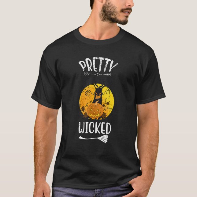 Camiseta Pretty Wicked Halloween (Anverso)