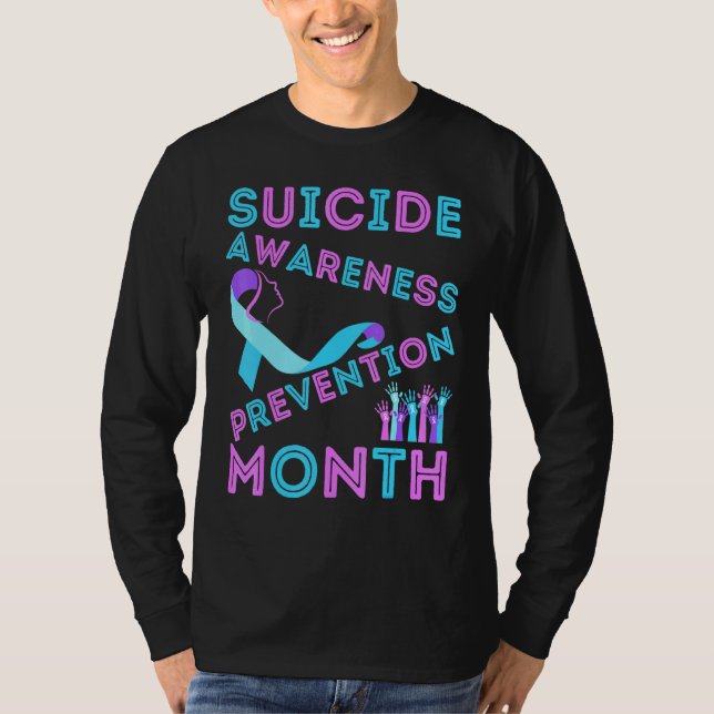Camiseta Prevención de conciencia suicida madre de corazón  (Anverso)