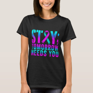 Camiseta Prevención de la Conciencia de la Cinta de Morado