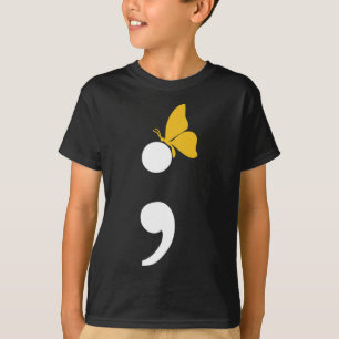 Camiseta Prevención de la depresión suicida con mariposa