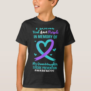 Camiseta Prevención de suicidio de nieta memoria púrpura tu