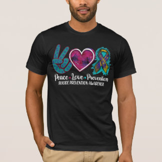 Camiseta Prevención del Amor por la Paz Concienciación sobr