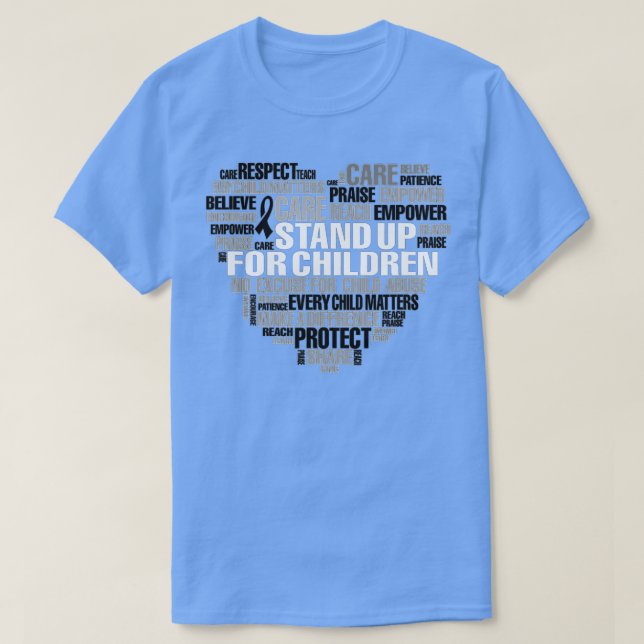 Camiseta Prevención del maltrato infantil Detener el maltra (Diseño del anverso)
