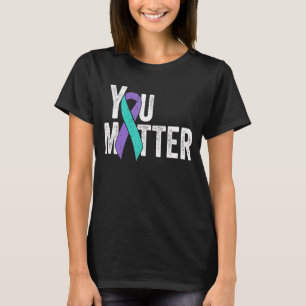 Camiseta Prevención del suicidio Clásico púrpura Verde azul