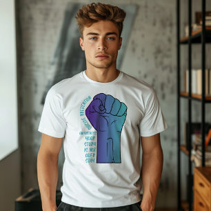 Camiseta Prevención del Suicidio con Puño Grande
