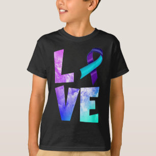 Camiseta Prevención del Suicidio Conciencia Amor Púrpura Ci
