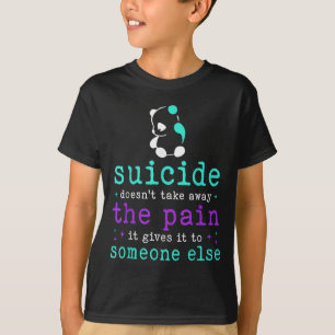 Camiseta Prevención del Suicidio Conciencia Dolor del Suici