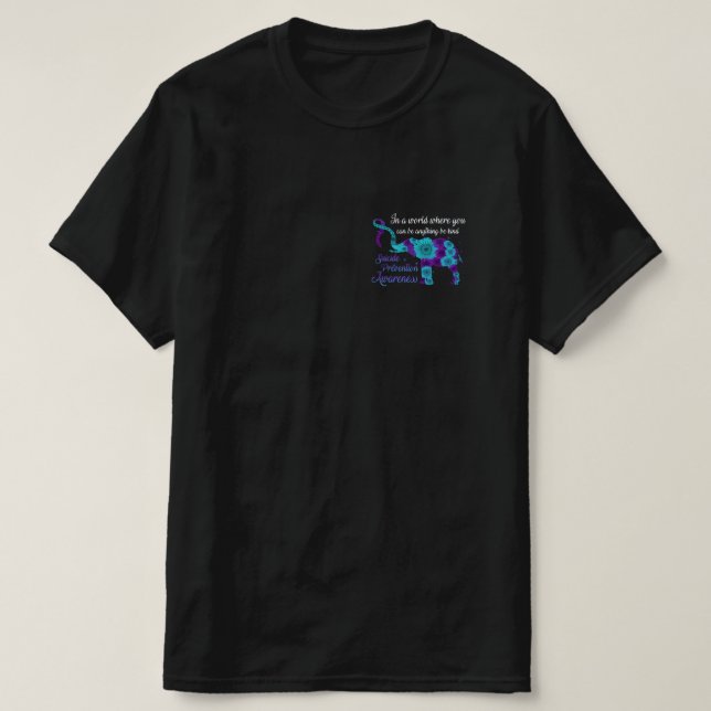 Camiseta Prevención del suicidio Conciencia Elefante de gir (Diseño del anverso)