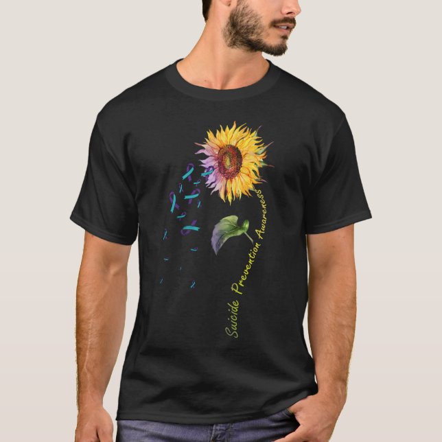 Camiseta Prevención del suicidio Conciencia Girasol (Anverso)