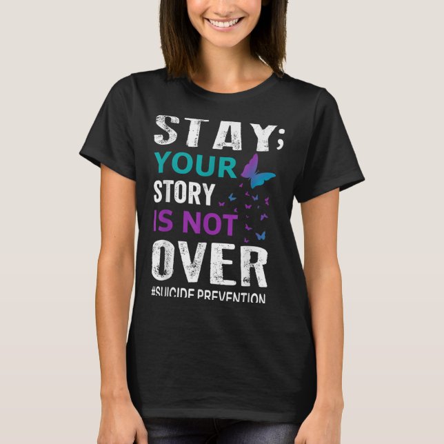 Camiseta Prevención del suicidio Conciencia La historia de  (Anverso)