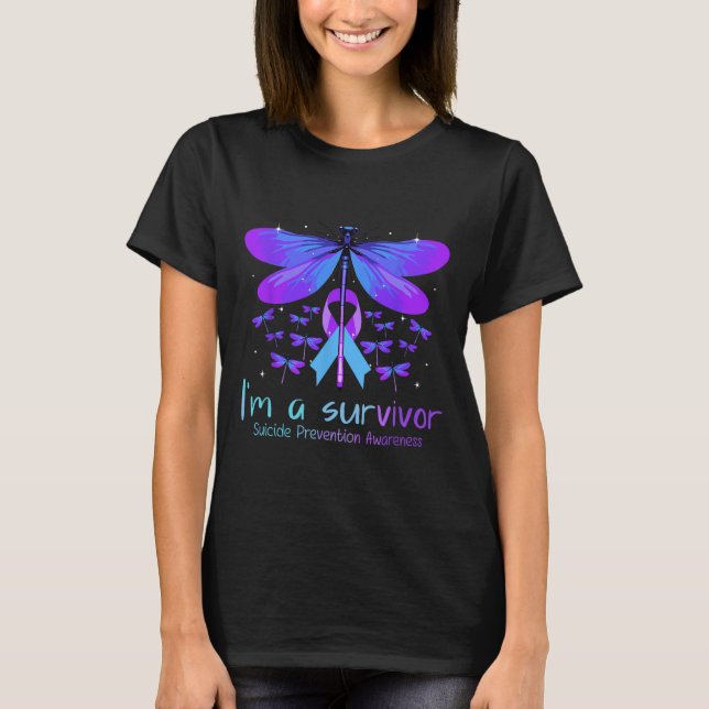 Camiseta Prevención del suicidio Conciencia Mariposa Sin Hi (Anverso)