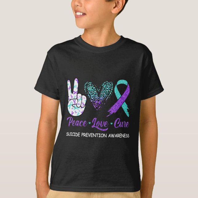 Camiseta Prevención del suicidio Conciencia Paz Cure Leopa (Anverso)