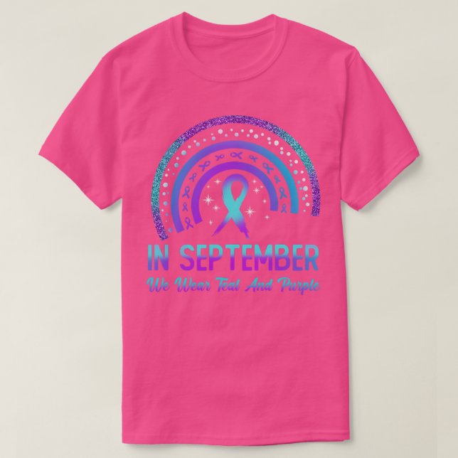 Camiseta Prevención Del Suicidio En Septiembre Usamos Verde (Diseño del anverso)