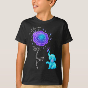 Camiseta Prevención del Suicidio Flor Elefante Costilla Mor
